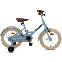 Nogan Dutchy Kinderfiets 16 Inch - Met Zijwieltjes - Verstelbaar Stuur & Zadel - Terugtraprem & V-Brake - Blauw