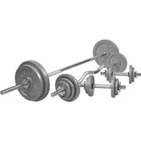 Gorilla Sports Halterset 108 kg Gietijzer - Schroefsluiting 30 mm