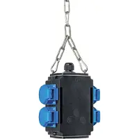 As Schwabe Schwabe MIXO energieblok, wandmontage, verdeeldoos met 4 Schuko-stopcontacten, 230V, 16A, IP44