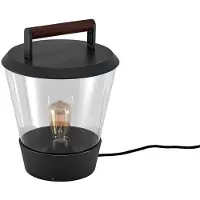 LUCANDE Larkyn tafellamp, buitendecoratie, zwart, Aluminium, Modern