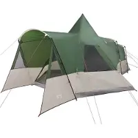 vidaXL Teepee Tent voor 8 Personen 8-persoons Groen