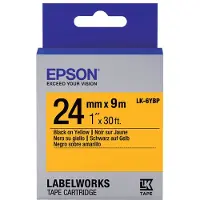Epson LK-6YBP tape zwart op pastel geel 24mm (origineel)
