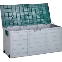 Beliani LOCARNO - Kussenbox - Grijs/Groen - 112 cm - Synthetisch materiaal