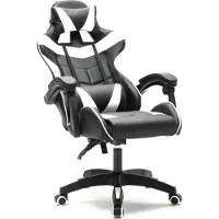 Vdd Gaming stoel Cyclone - Kantoorkruk - Race gaming stoel - Wit zwart