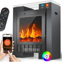 Kesser Elektrische Sfeerhaard – 1800W Verwarming met LED Vlameffect & App Bediening