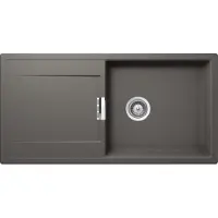 Schock inbouwspoel Mono D-100L A Silverstone, inclusief houten snijplank