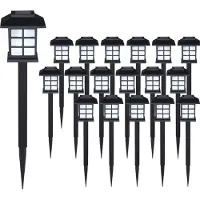 Deuba LED solarlampjes set van 18 zwart