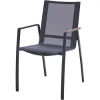 Diamond Garden Valencia stapelstoel roestvrij staal Sunproof Sling 2 stuks