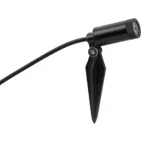 LINDBY Heath LED grondspies lamp, 4-delige set, zwart, Kunststof