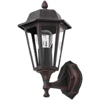 LINDBY Wandlamp buiten Lamina , dimbaar, bruin / roest, Aluminium, Antiek, Wandlamp buiten