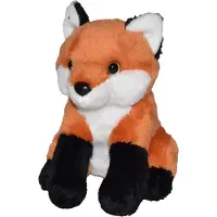 Wild republic knuffel vos junior 13 cm pluche bruin/zwart