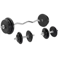Gorilla Sports EZ-Curlset 70 kg Rubber - 30 mm