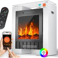 Kesser Elektrische Sfeerhaard – 1800W Verwarming met LED Vlameffect & App Bediening