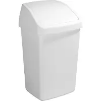 Sunware - Delta prullenbak met swingdeksel 50L wit - 39,5 x 34,5 x 66,5 cm
