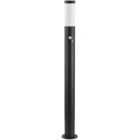 LINDBY tuinpadverlichting Statius, antraciet/wit, sensor, 100 cm Statius, zwart, metaal, Modern