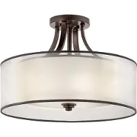 Kichler LED Plafondlamp Lacey | 4X E27 Max 60W | Dimbaar | Mission Bronze