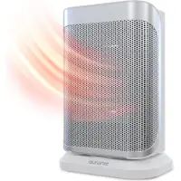 Auronic Elektrische Kachel - Ventilatorkachel - 2 Standen - 1500W Heater - Keramische Kachel met LED Indicatie - Roterend - Wit