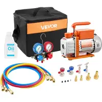 Vevor vacuümpomp met manometer