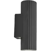 LINDBY Wandlamp buiten Christa, dimbaar, zwart, Beton, Modern, Wandlamp buiten