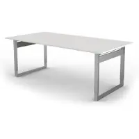 Kerkmann Büromöbelfabrik Konferenztisch Form 5, (B)2.000 mm, wit