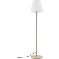 LUCANDE terraslamp Jaimy, beige, metaal, 150 cm, E27 Jaimy, crème / amber, Kunststof, Modern