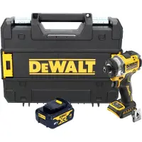 DeWalt DCF 860 NT accu-slagmoersleutel 18 V 282 Nm 1/4" borstelloos + 1x accu 4,0 Ah + TSTAK - zonder oplader