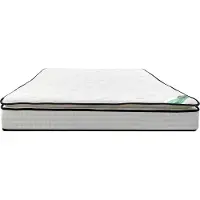 Vente-unique Matras 160 x 200 cm pocket vering 7 zones met geïntegreerde topper en bamboe tijk dikte 26 cm - MIREZA van NATUREA L 200 cm x H 26 cm x D 160 cm