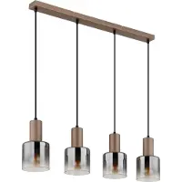 Globo Hanglamp Walton 4 Lichts Koffie Bruin