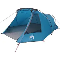 vidaXL Tunnel Tent 3-Person 3-persoons Blauw en Grijs