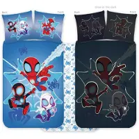 SPIDEY Glow in the Dark dekbedovertrek - Spiderman - Ledikant dekbedovertrek - 100x135 cm - 100% Katoen