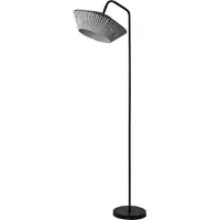 Osram Decor Stripes vloerlamp E27, donkergrijs, staande lamp van metaal en polyestertextiel, geschikt voor de woonkamer