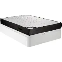 Vente-unique Set 160 x 200 cm bedbodem met opbergruimte, wit + matras met pocketveren met 7 zones en vormgeheugen van 24 cm dik - MERISI van YSMÉE