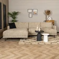 Bronx Hoekbank Denver taupe stof chenille links