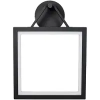 LUCANDE LED-wandlamp buiten Mirco, zwart, Aluminium, Modern, LED wandlamp buiten