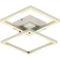 TINT Slimme plafondlamp Cano, dimbaar, alu / grijs / zink, Woon-/ Eetkamer, metaal, Modern, Slimme plafondlamp