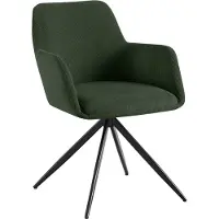 CLP Olema Eetkamerstoel - draaibaar - met armleuning - metalen frame - corduroy - ribstof - Ribstof/groen