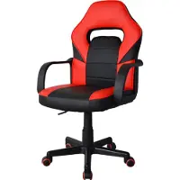 Vdd Gamestoel Thomas junior - bureaustoel gaming stijl - hoogte verstelbaar - rood zwart