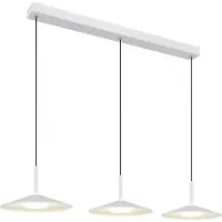 Globo Lighting Witte hanglamp Lampone 3-lichts design
