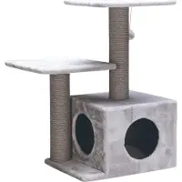 Beeztees Serpa - Krabpaal - Pluche - Grijs - 45x34x70 cm