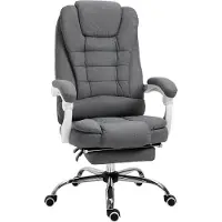 Vinsetto -Bureaustoel-65x70x118cm-Polyester-Donkergrijs