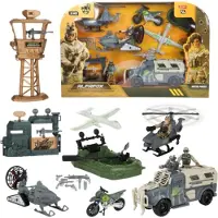 Toi-Toys Special Forces Alfafox speelfigurenset - Inclusief 6 voertuigen - 15 tot 25 cm groot