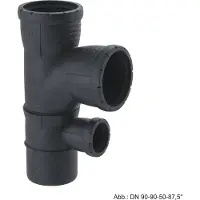 Geberit Silent-Pro Gecombineerd bochtstuk 87,5°, DN 90 / 90 / 50, 393.456.14.1