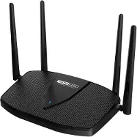 TOTOLINK X5000R AX1800 draadloze dual-band gigabit router. Functies: VLAN, Wi-Fi 6 (802.11ax), dual-band (2,4 GHz/5 GHz), Ethernet/LAN, zwart, tafelrouter