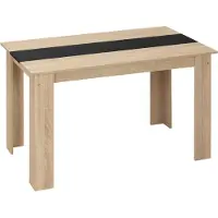 HOMCOM -Eettafel-Spaanplaat-120x69x75cm-Natuurlijk hout