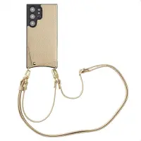 Selencia Nova Telefoonhoes met Koord en Pashouder voor de Samsung Galaxy S24 Ultra - Beige