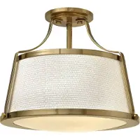 Elstead Lighting Plafondlamp Charlotte, dimbaar, brons / oud-messing, Woon-/ Eetkamer, metaal, Vintage, plafondlamp