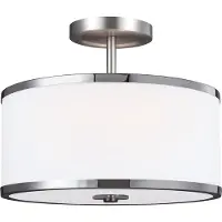 Elstead Lighting Plafondlamp Prospect Park, dimbaar, chroom / zilver, Woon-/ Eetkamer, metaal, plafondlamp