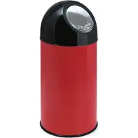Huismerk Afvalbak Met Pushdeksel En Binnenemmer Rood 40L