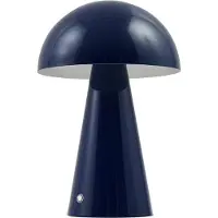 LINDBY LED-tafellamp Nevijo, dimbaar, blauw, Woon-/ Eetkamer, metaal, Modern, LED tafellamp