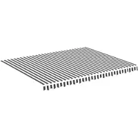Syfax Vervangingsdoek voor luifel 4,5x3,5 m antracietkleurig en wit